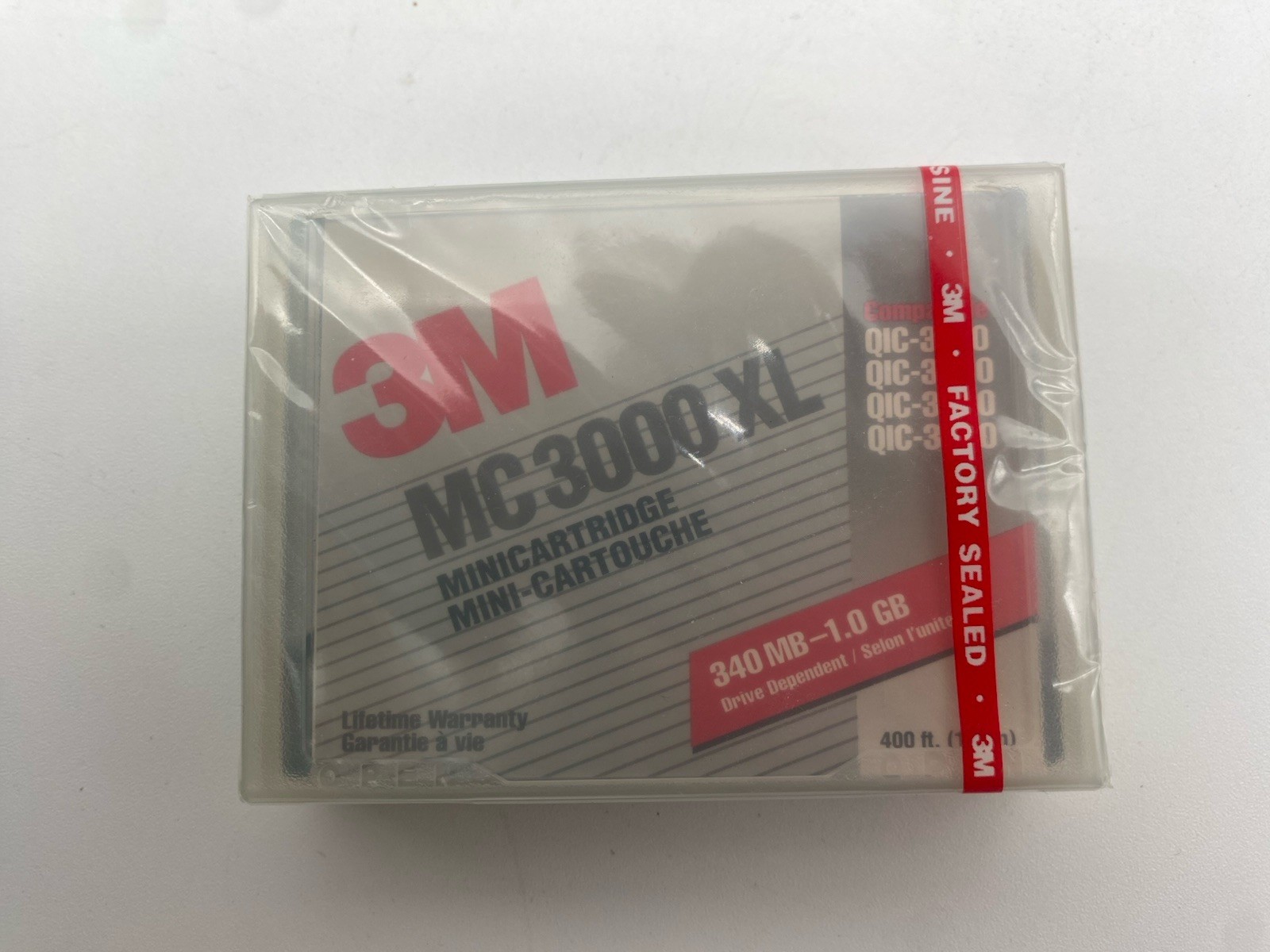 3M MC3000 XL 340 MB MiniCartridge Data Tape New Sealed 