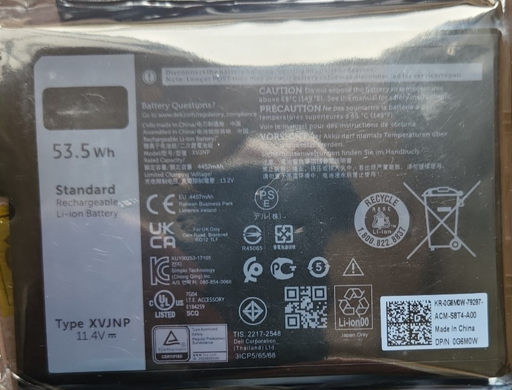 XVJNP Laptop Battery Compatible with Dell Latitude 5430 7330 Rugged Extreme P148