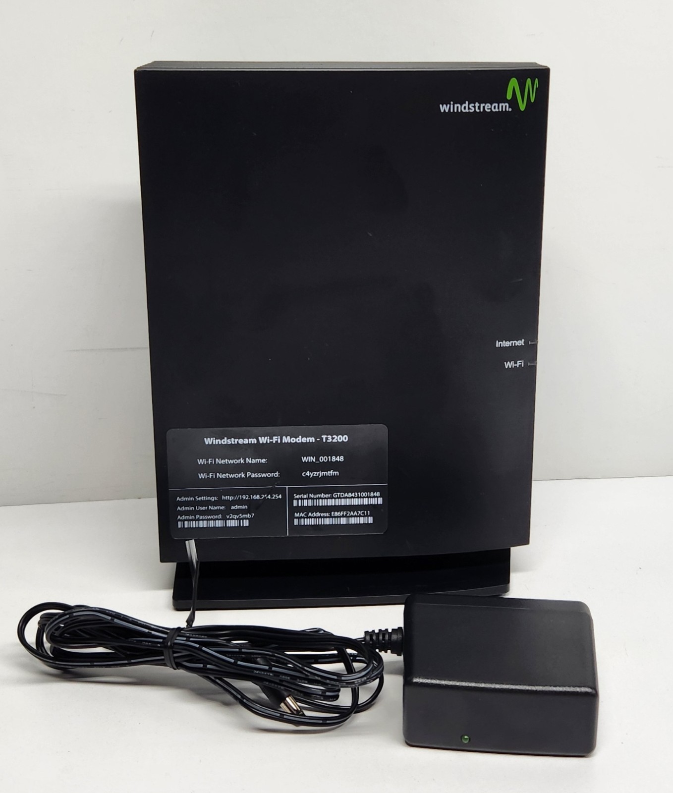 Action-Tec T3200 Wireless TDS Windstream Wi-fi Modem Router TESTED w/Power Cord