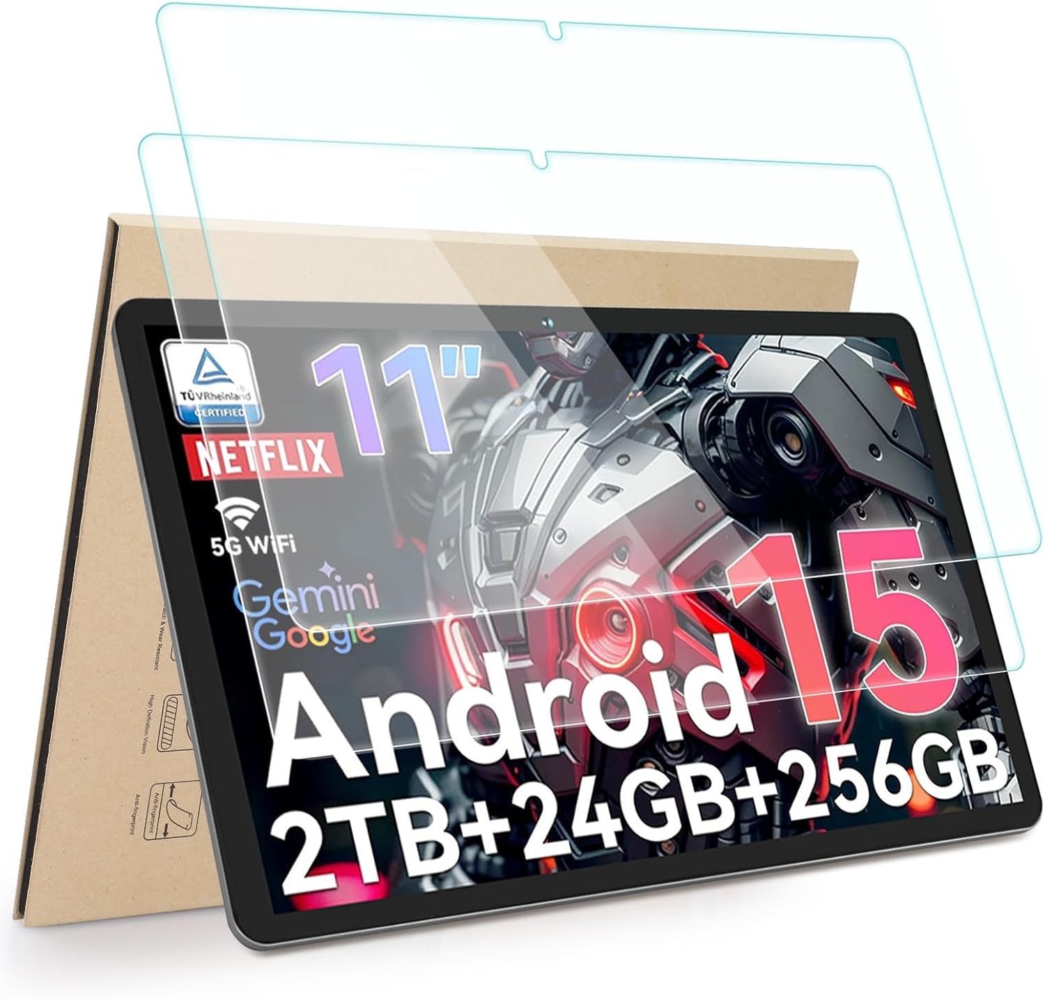 2-Pack Screen Protector for TABWEE T50/T90/W90 11" | Tempered Glass, Anti-Scratc