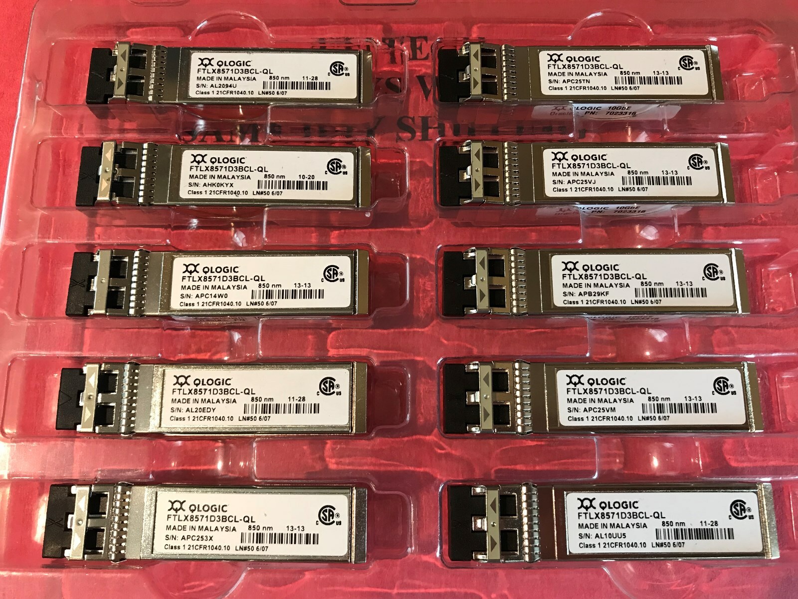 IBM Qlogic 10Gb SR SFP+ Transceiver 49Y4218 42C1815 42C1816 for 42C1800 w/90days