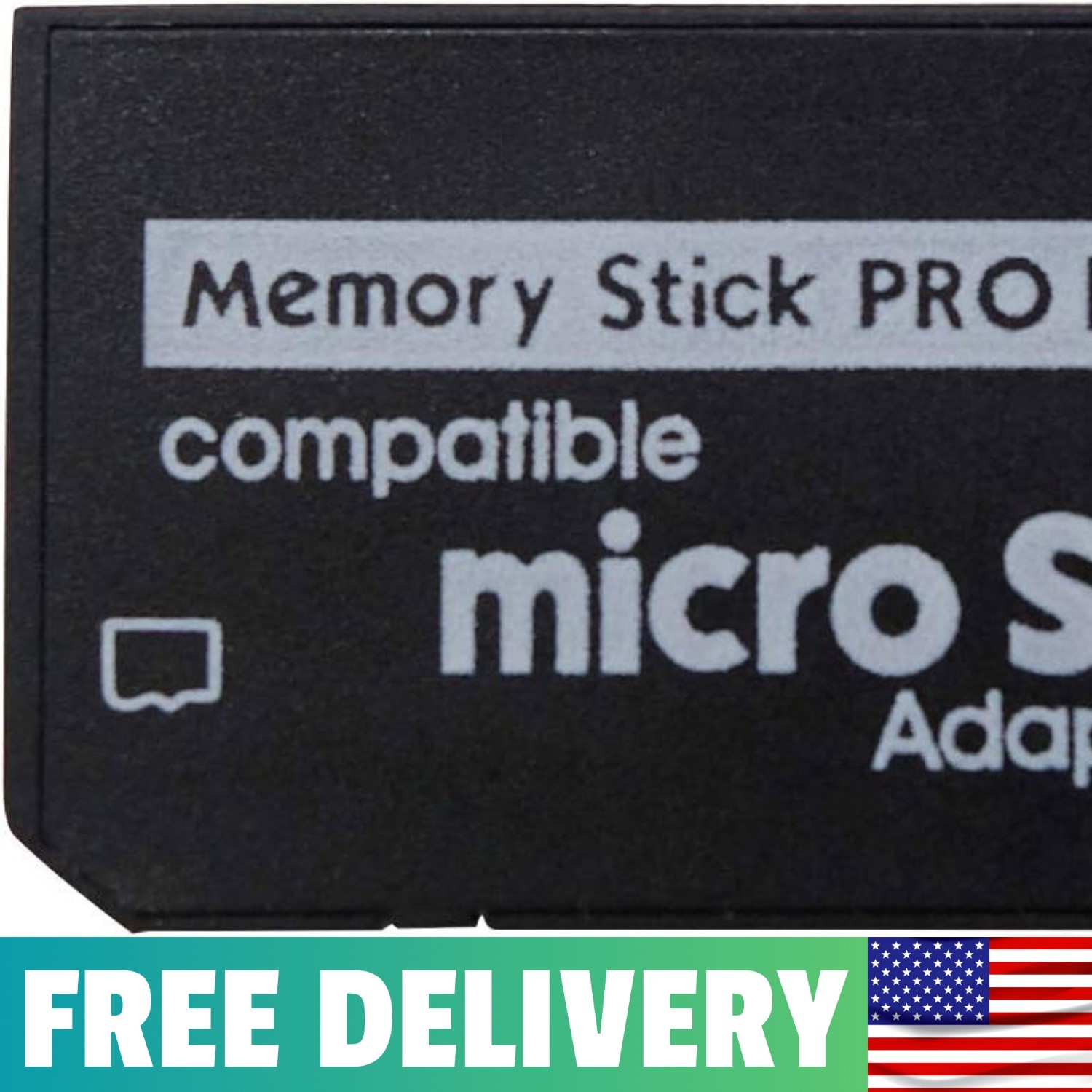 PSP Memory Stick Adapter, Funturbo Micro SD to PRO 1 Pack, Black