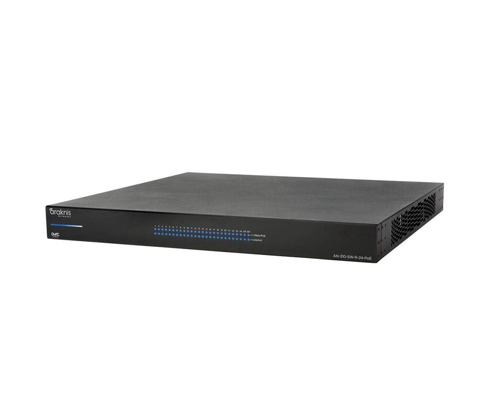 Araknis Networks AN-310-SW-R-24-POE 24-Port Managed PoE Network Switch, working