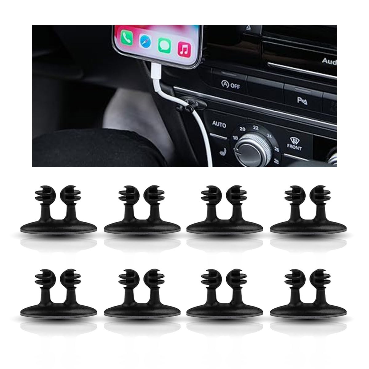 8PCS Car Cable Clips USB Line Clip Holder for Car, Durable 8PCS,