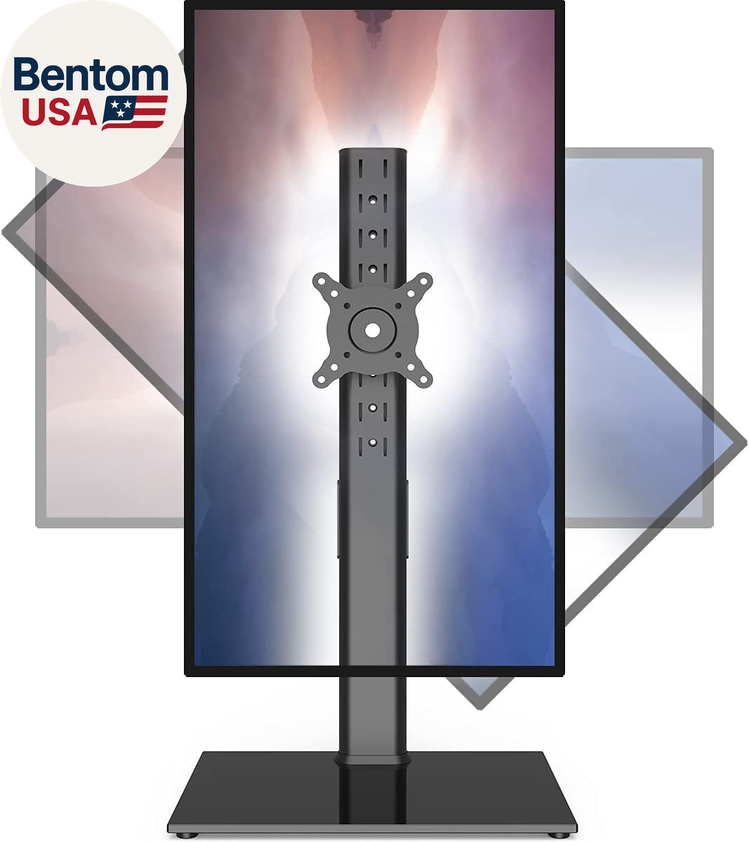 Single Monitor Stand Freestanding 27-43 Inch Monitor Arm Curved Screen Monitor M