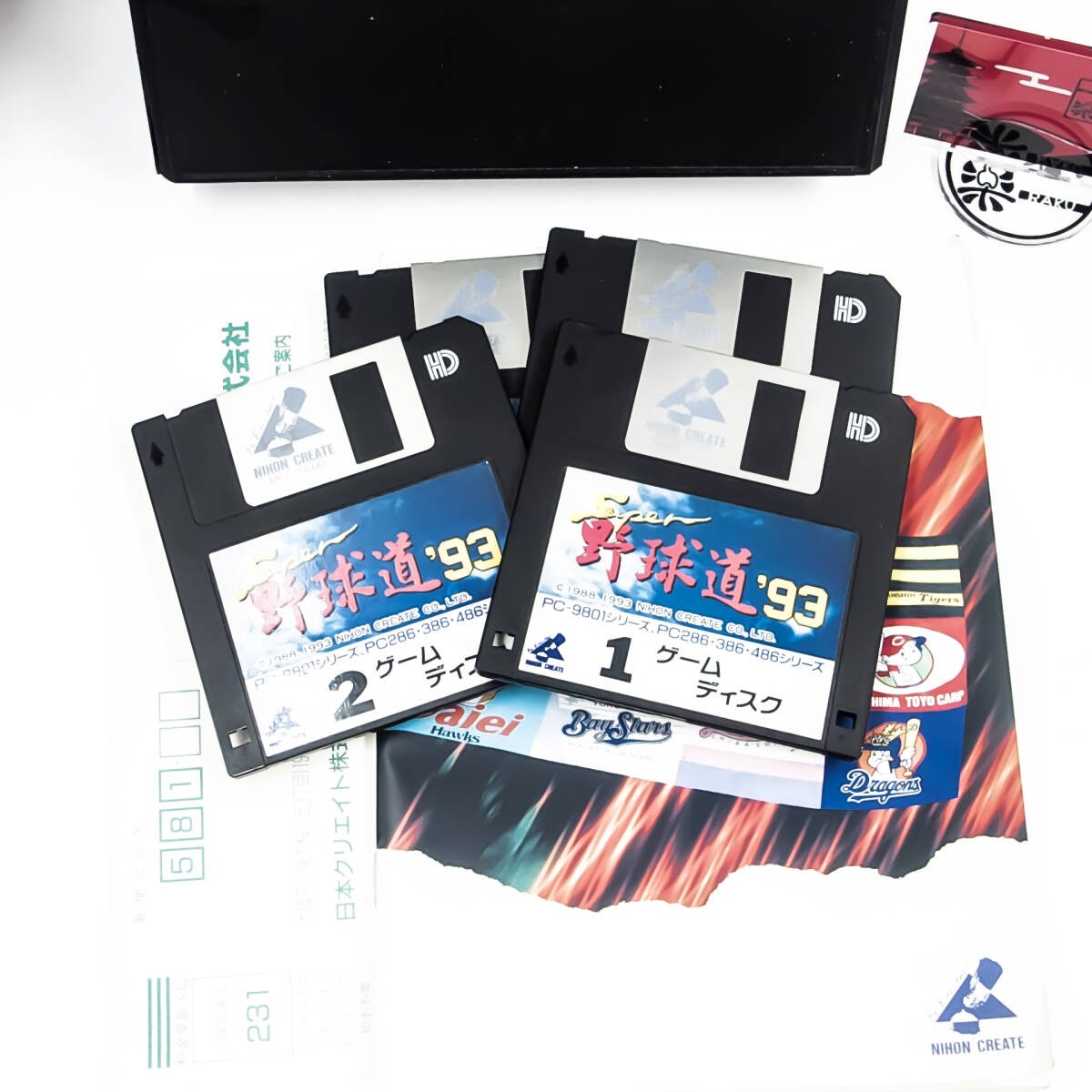 Used item PC 9801 Super Baseball '93 with disk image