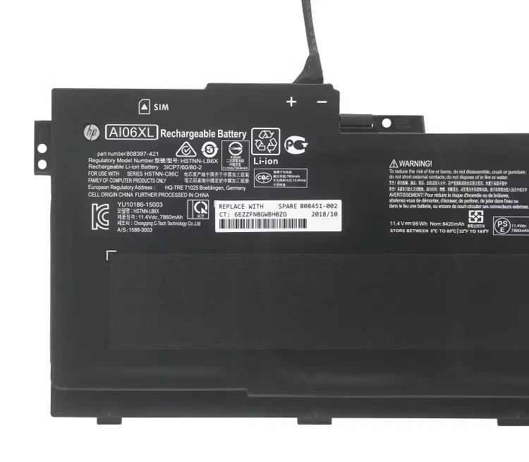 US 96Wh AI06XL OEM Battery For HP ZBook 17 G3 808451-001 HSTNN-C86C HSTNN-LB6X