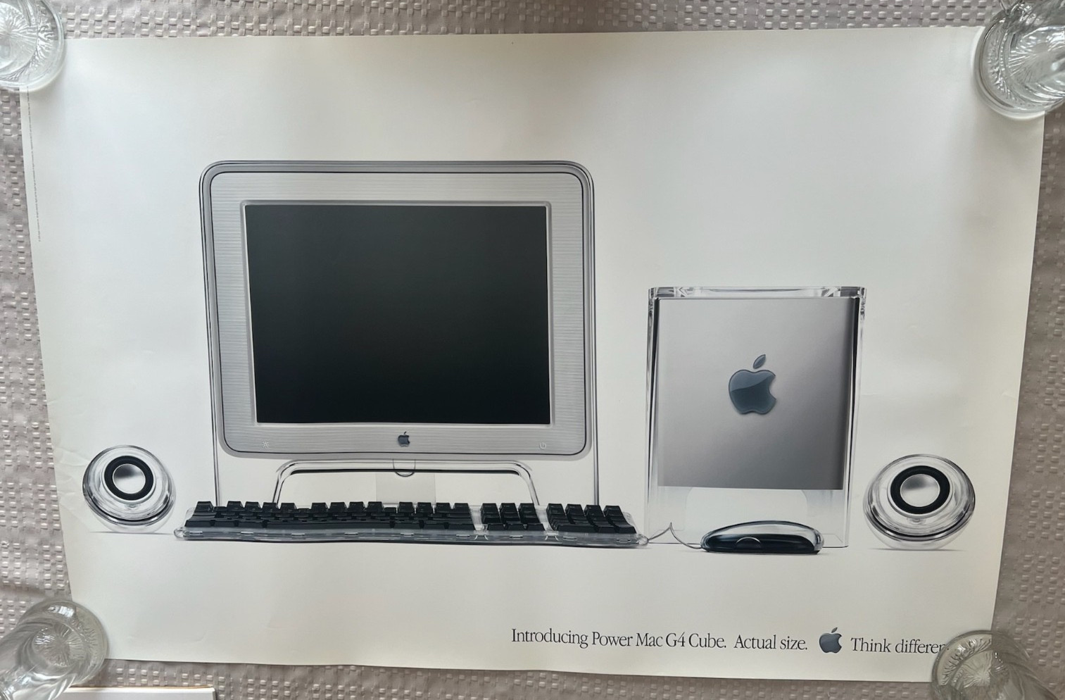 Vintage Apple Power Mac G4 Cube Poster (2000) 36 x 24 - Think Different