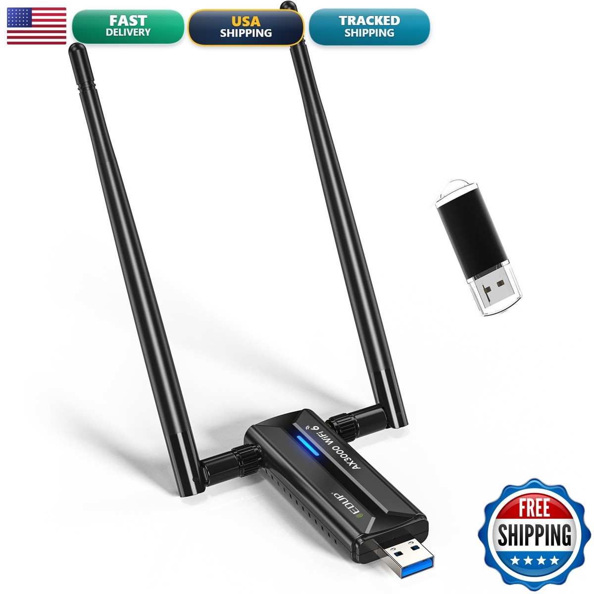EDUP USB 3.0 WiFi 6E Adapter AX3000M for PC