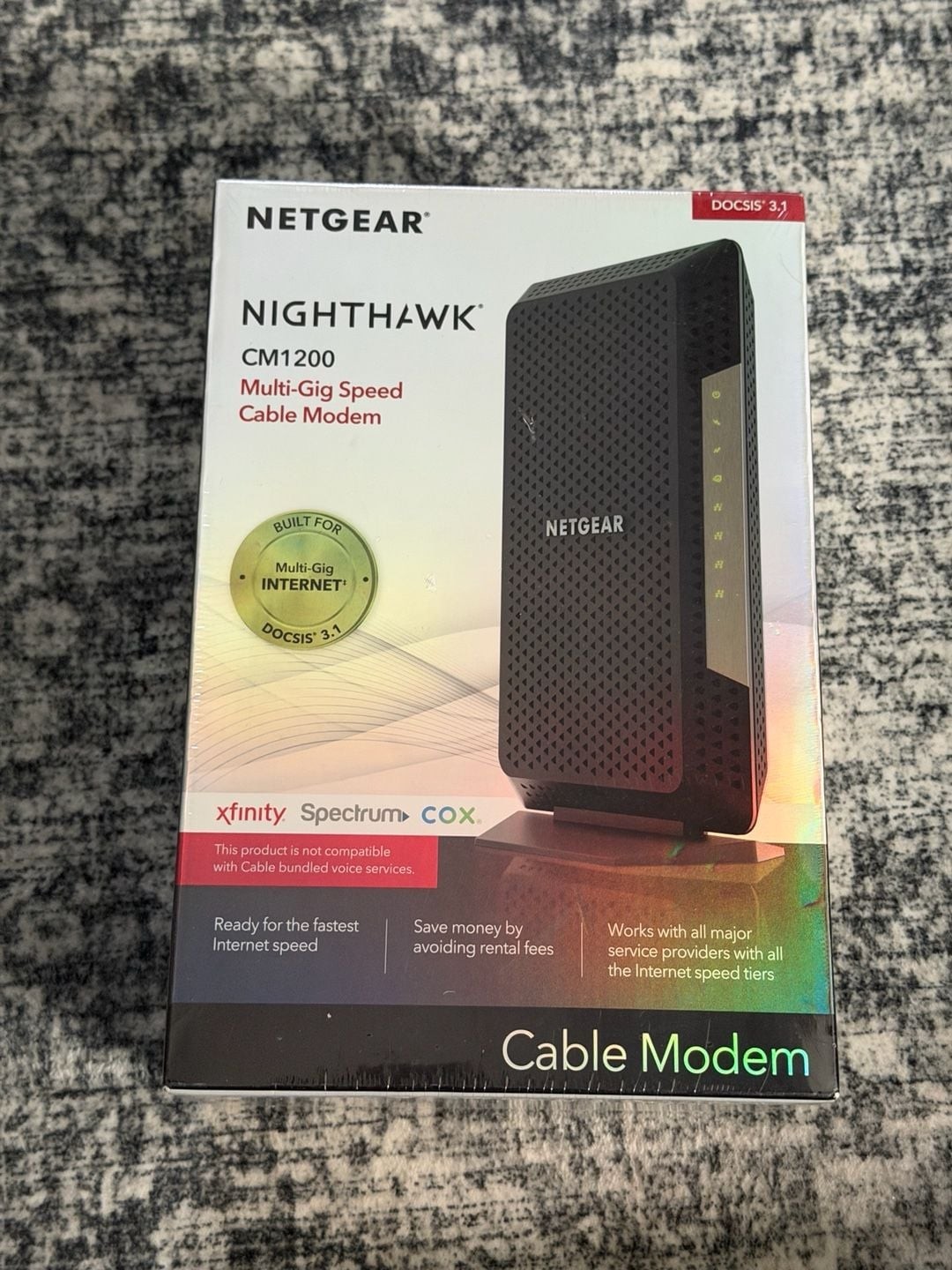 NETGEAR Nighthawk CM1200 DOCSIS 3.1 Multi-Gig Cable Modem Xfinity/Spectrum/Cox