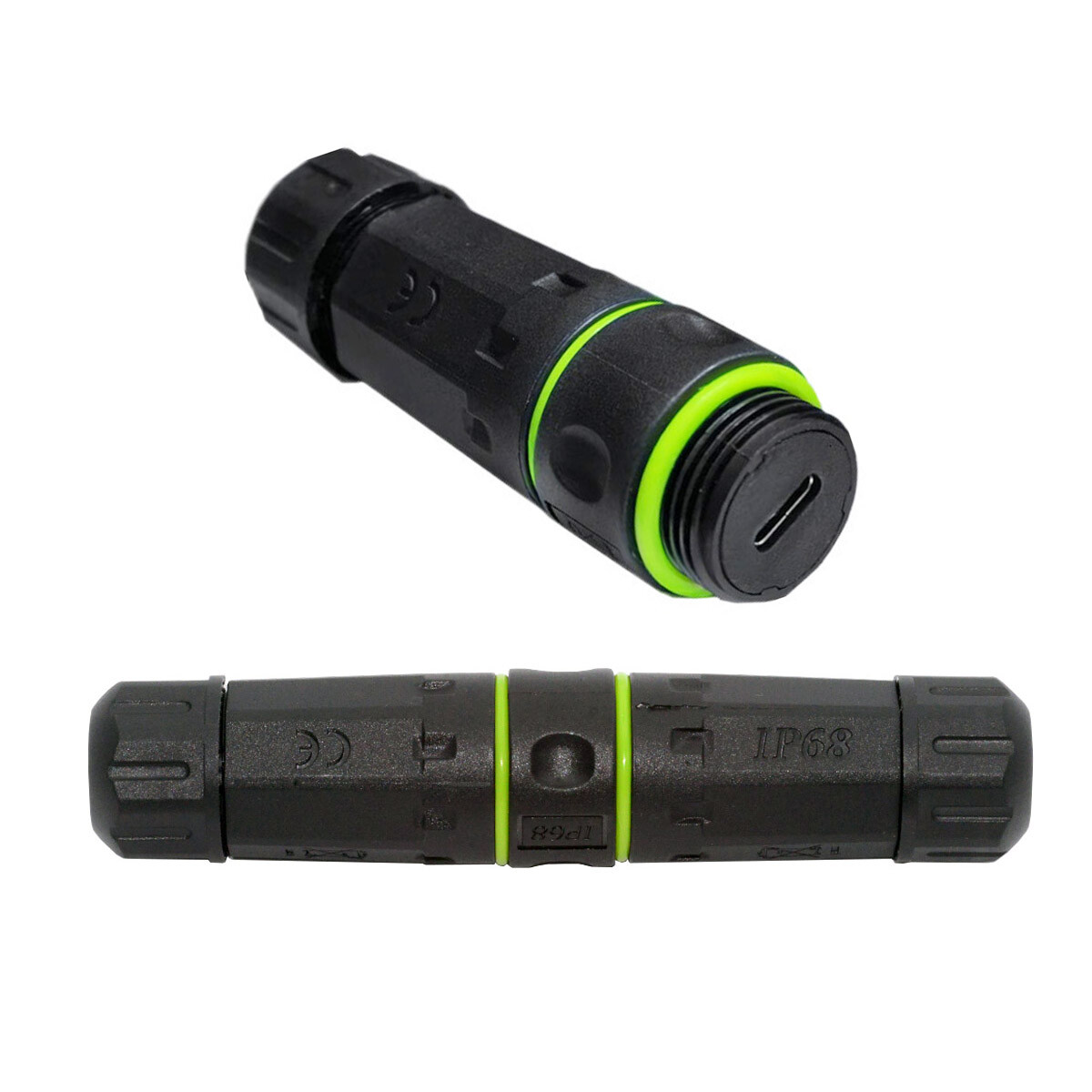 Cablecy M20 Locking IP68 Waterproof Type-C 10Gbps USB3.1 Female to USB-C Female