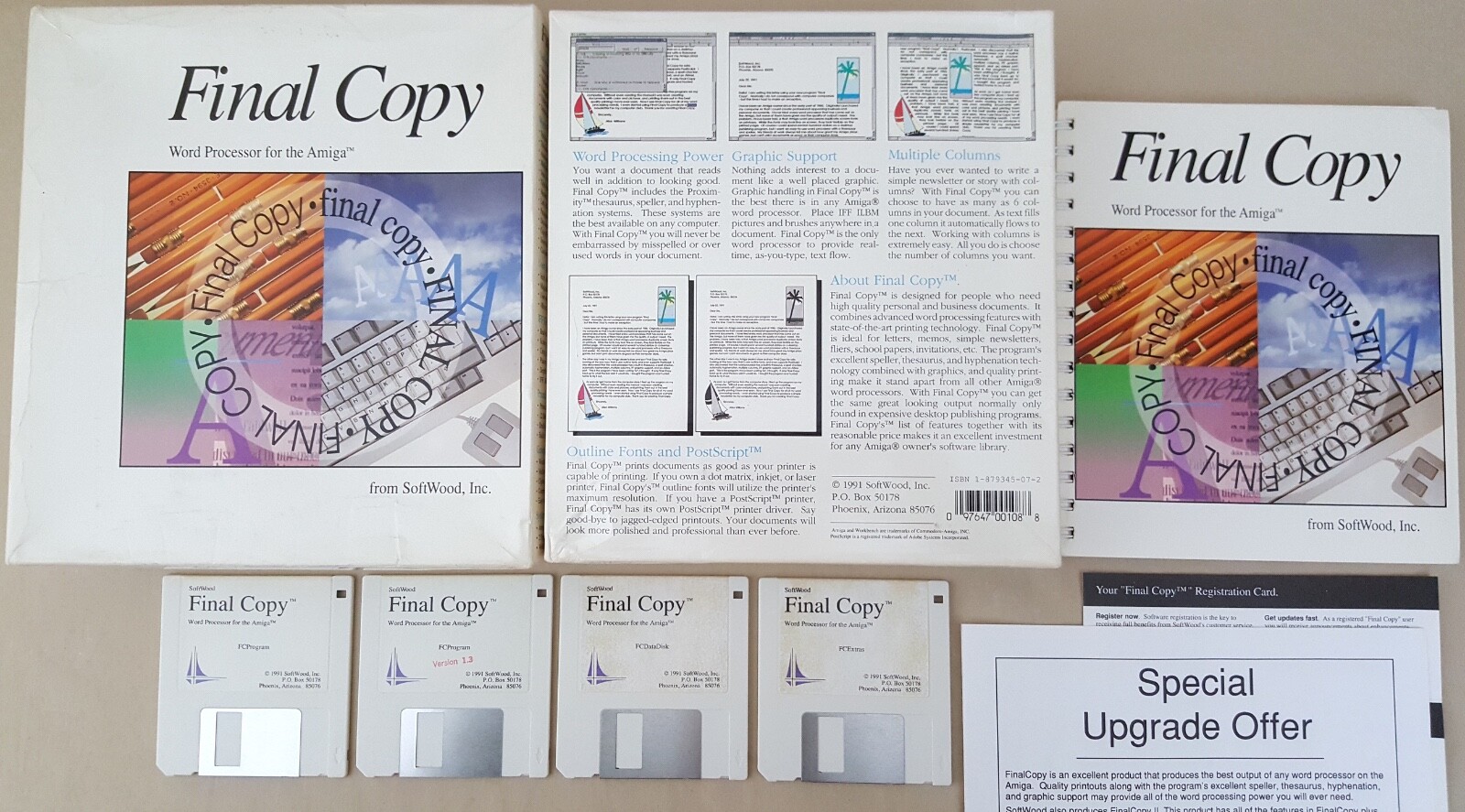 Final Copy v1.3.2 ©1991 SoftWood, Inc. for Commodore Amiga BOXED