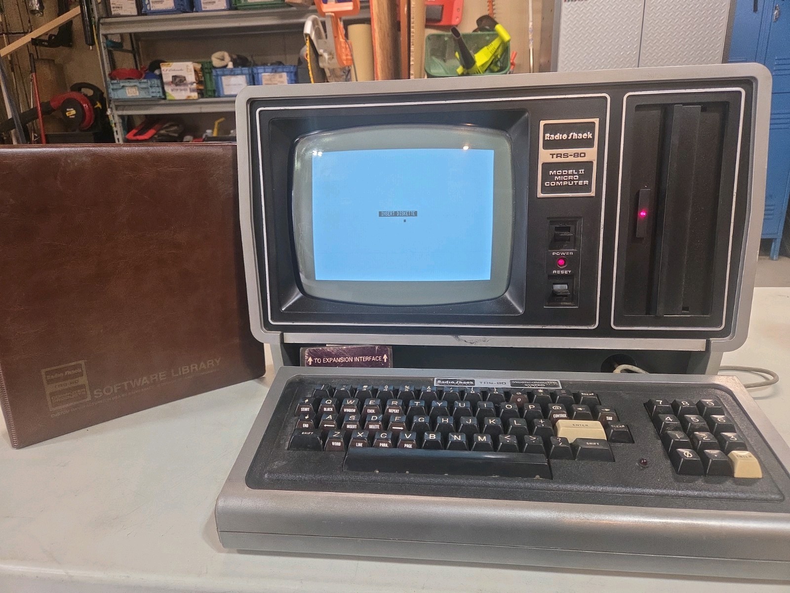 TRS-80 Model 2 Microcomputer With Microcomputer Keyboard. Turns On Not Tested