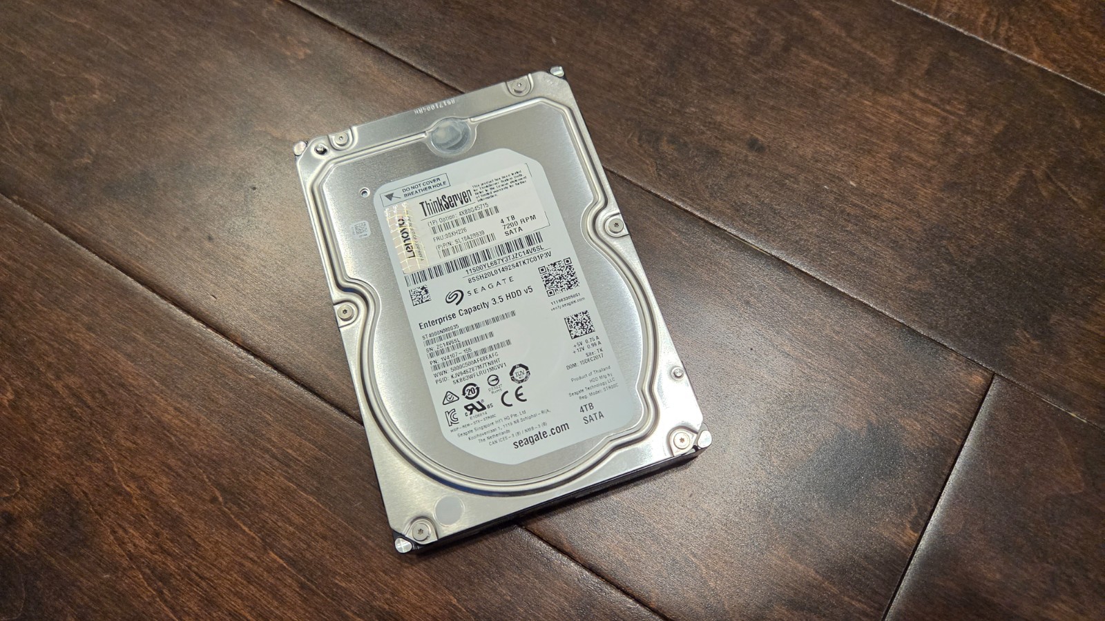 Lenovo Seagate 3.5" 4TB v5 ST4000NM0035 7.2K RPM SATA 6Gb/s SL10A28939 00XH226