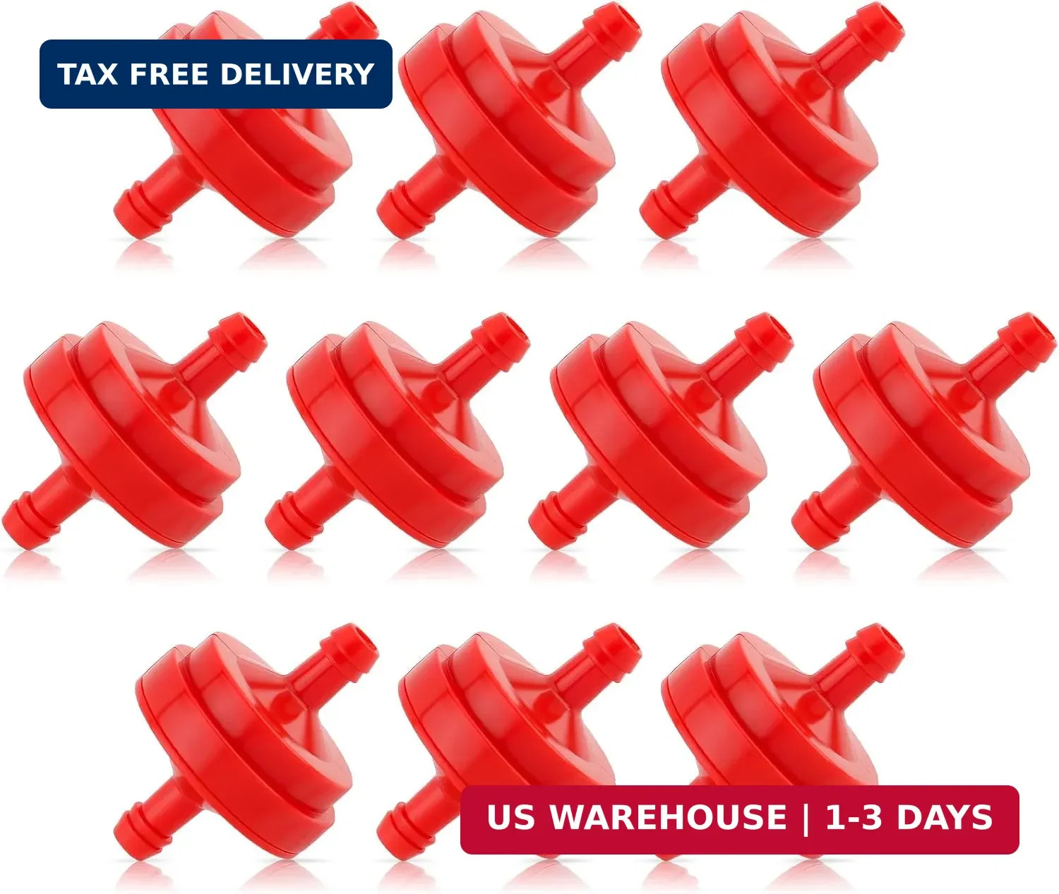 10 Pack Lawn Mower 1/4 Inch Inline Gas Fuel Filter for 298090 298090S for John D