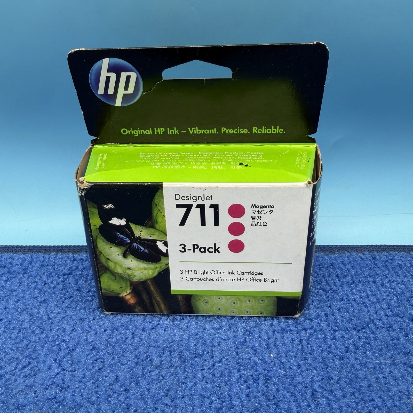HP 711 3-pack 29-ml Magenta DesignJet Ink Cartridges, CZ135A - 11/2026