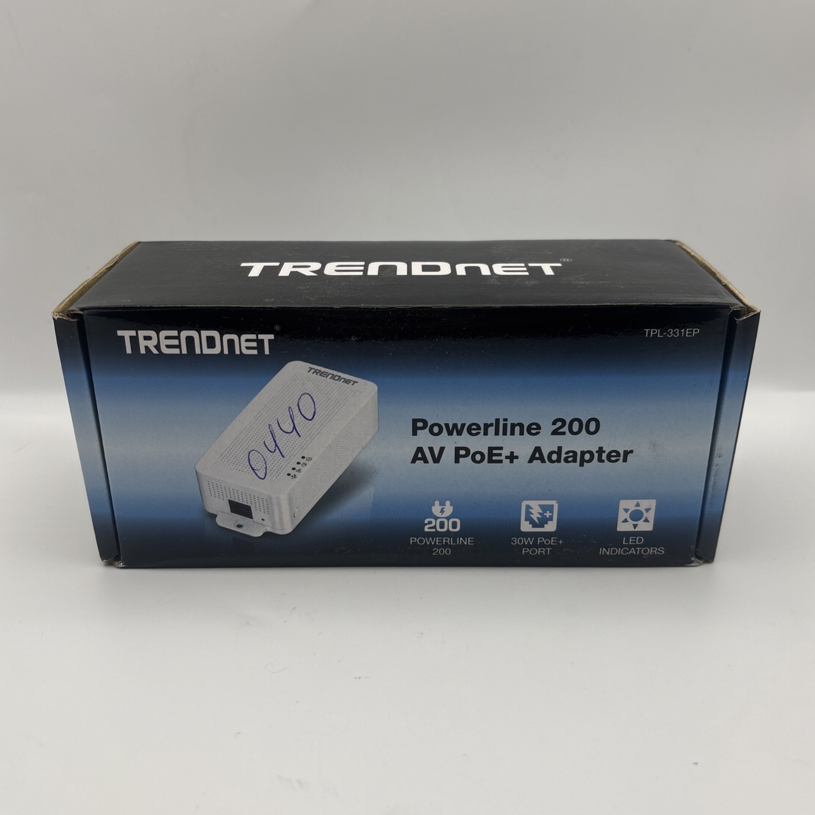 TRENDnet TPL-331EP Powerline 200Mbps AV PoE+ Adapter Open Box