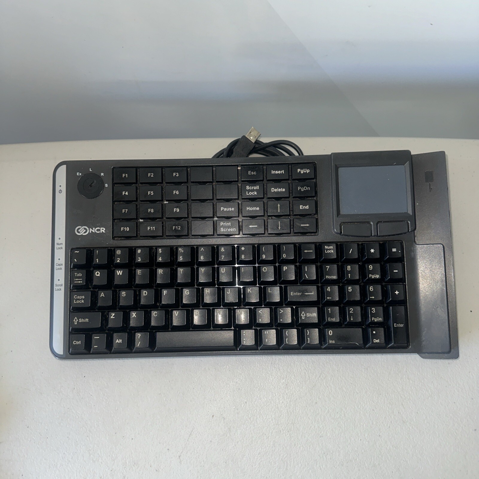 NCR-593266749090 NCR USB Compact Alphanumeric Keyboard, Pre-Owned .