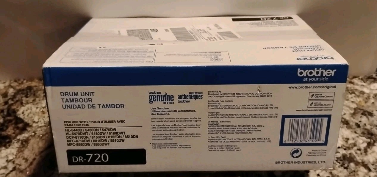 Genuine Brother Ink And Toner  DR-720 Black Cartridge Drum Unit Brand New