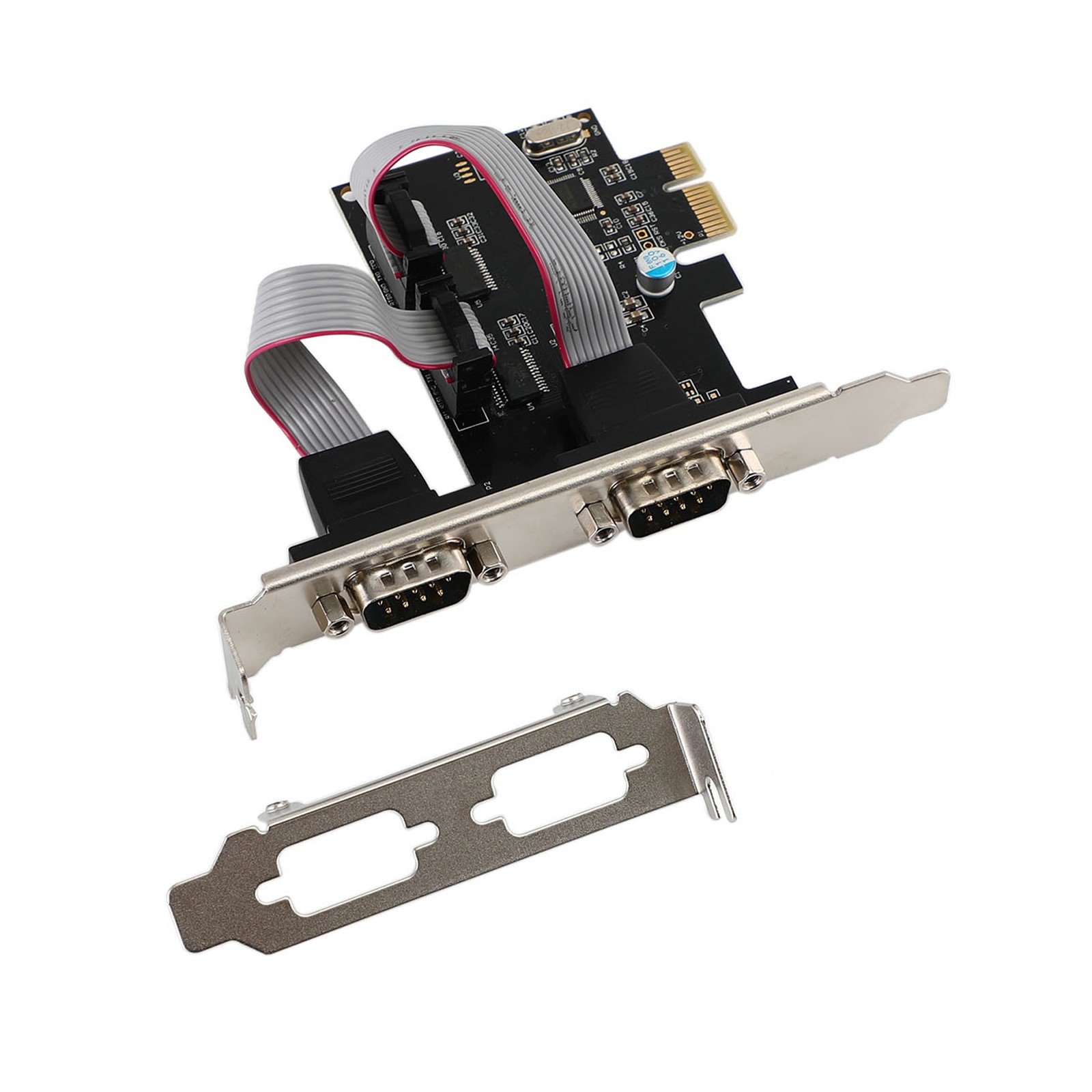 PCIE To RS232 Dual Serial WCH382 Chip PCI-Express Extender Board Adapter Card。