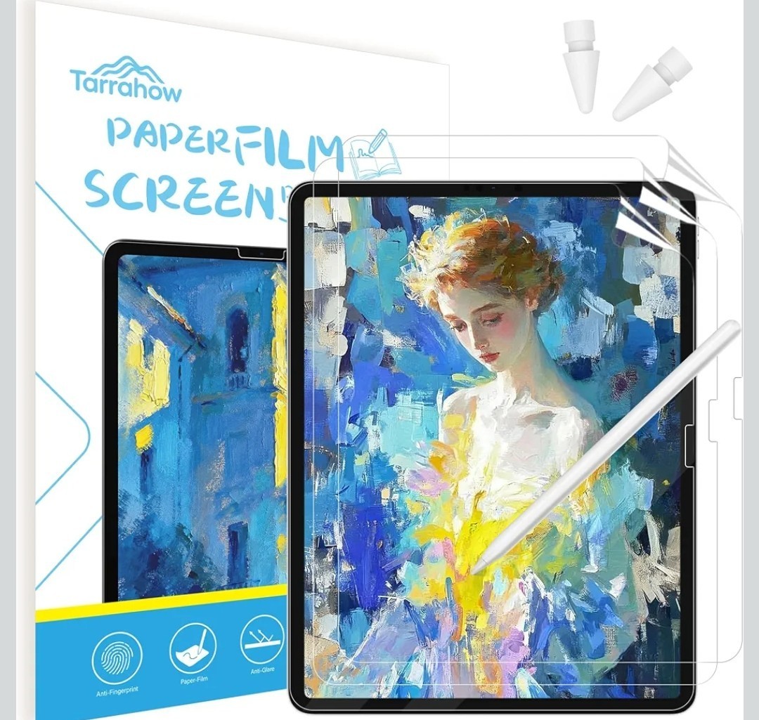 Pack Paper Screen Protector for iPad A16 11" 11th/10th + 2 Pencil Tip