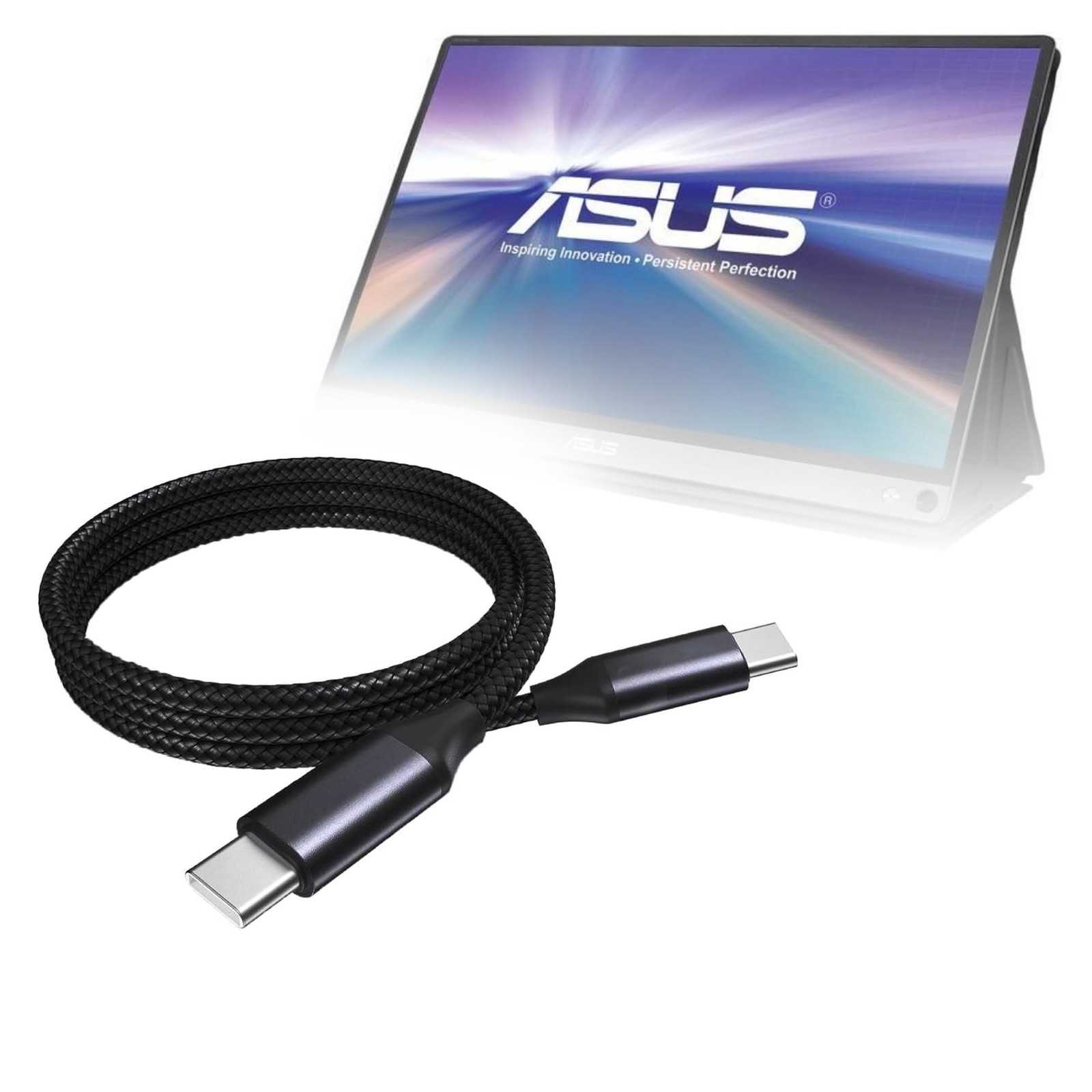 BoxWave Cable Compatible with ASUS ZenScreen Go MB16AP - 3 feet, Jet Black