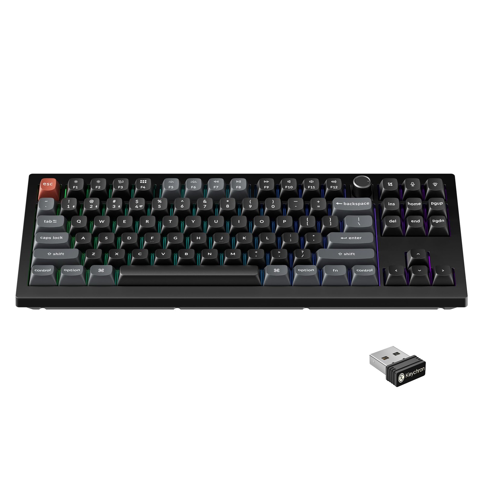Keychron V3 Ultra TKL Mechanical Keyboard 149 x 367.8 mm, Banana Switch