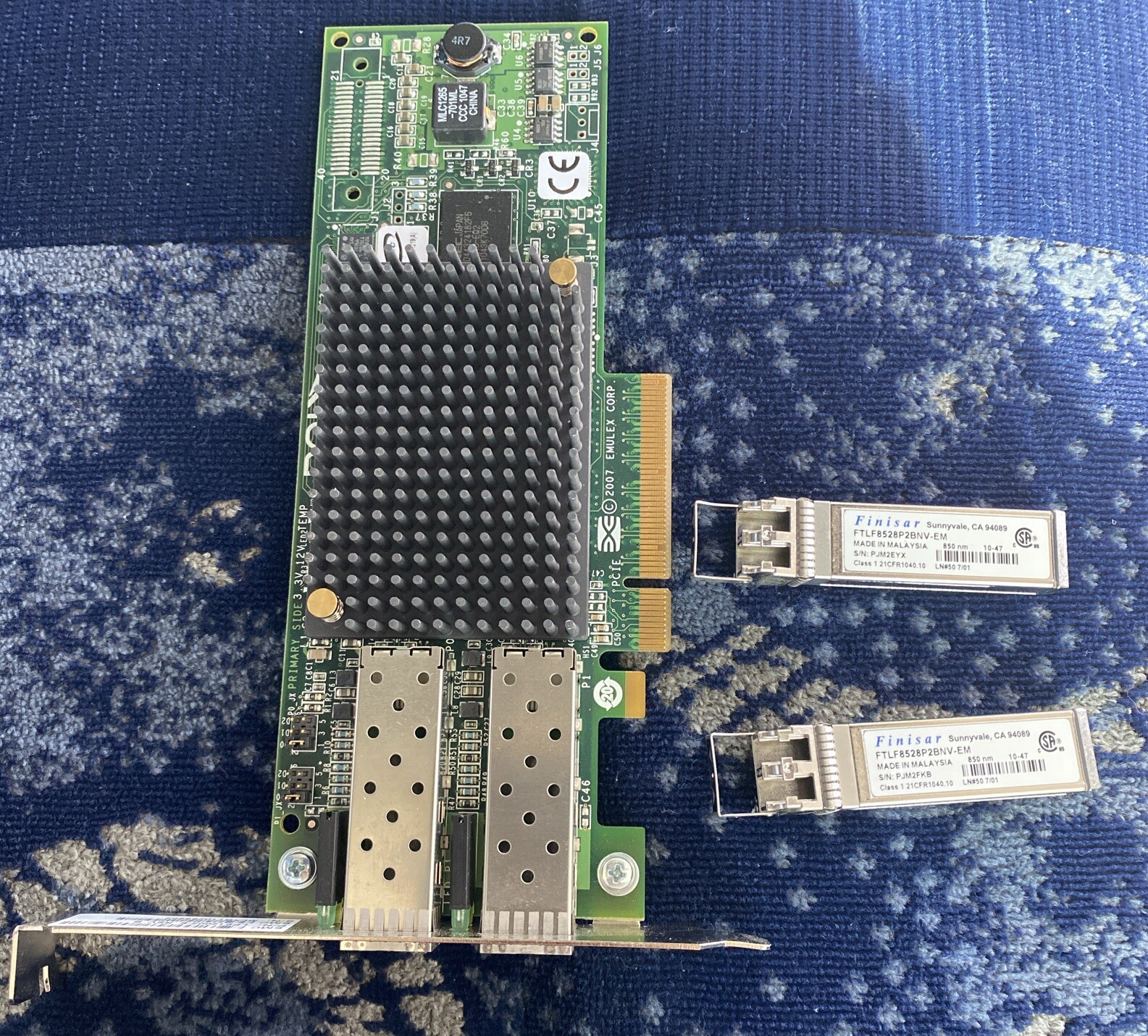 LPE12002-E HBA 8GB PCI-E 2.0 X8 FIBRE CHANNEL HOST ADAPTER FTLF8528P2BNV-EM FREE