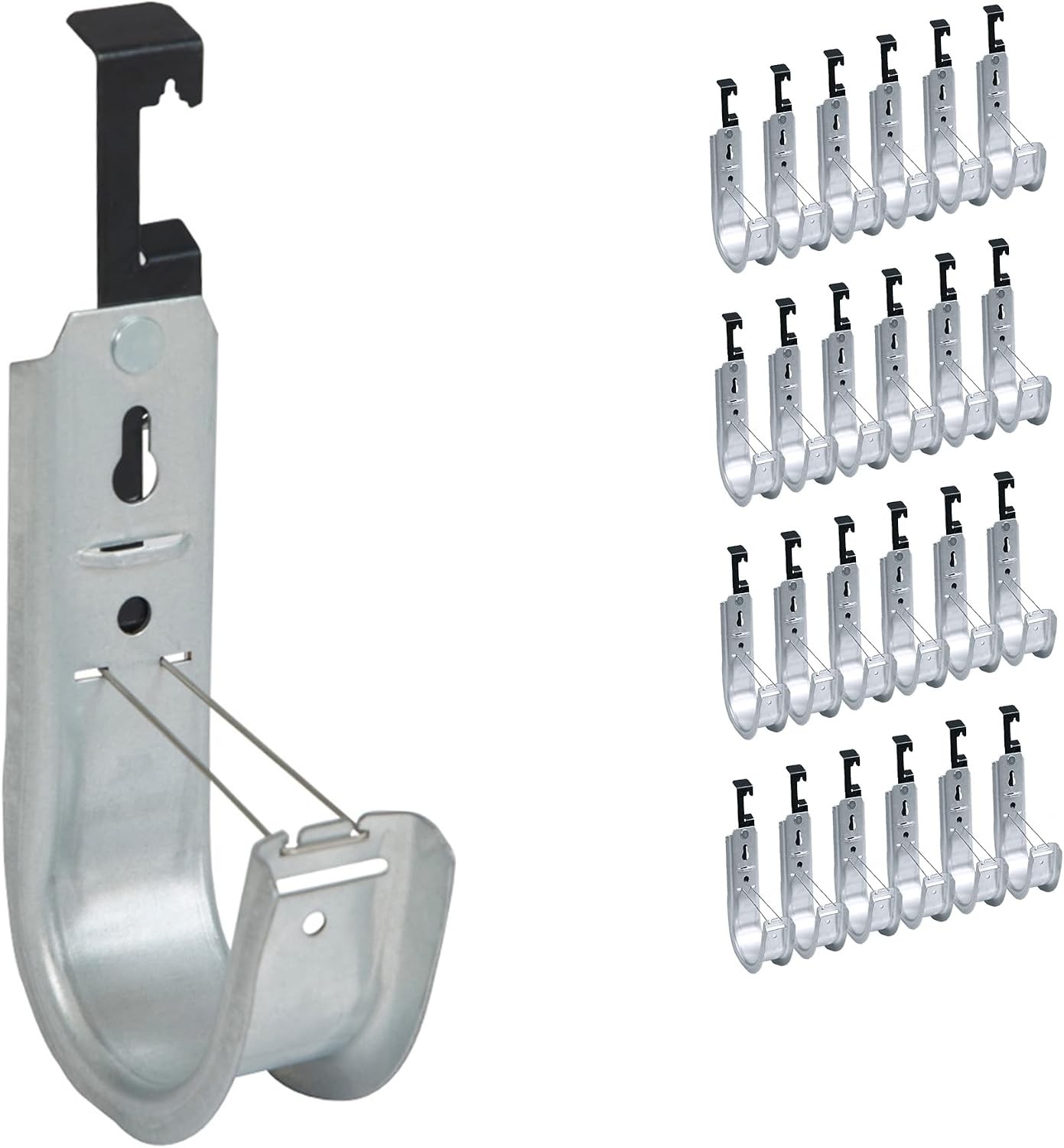 J-Hook Cable Support Batwing Mount 2 Inch Retainer Clip 25-Pack