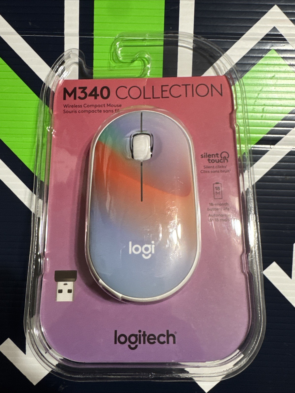 Logitech M340 Compact Ambidextrous Silent Wireless Mouse Sheer Dream 910-007283