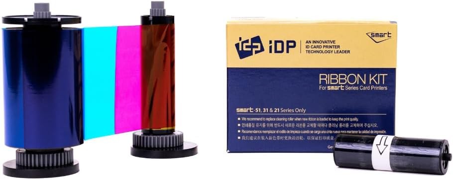 IDP Genuine SMART-31 & SMART-51 Series Card Printer Ribbon YMCKO Color Resin