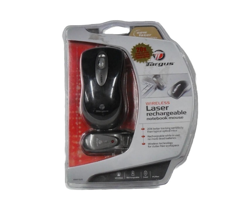 Targus AWM15US Silver Wireless Rechargeable Optical Notebook RF Mouse NEW