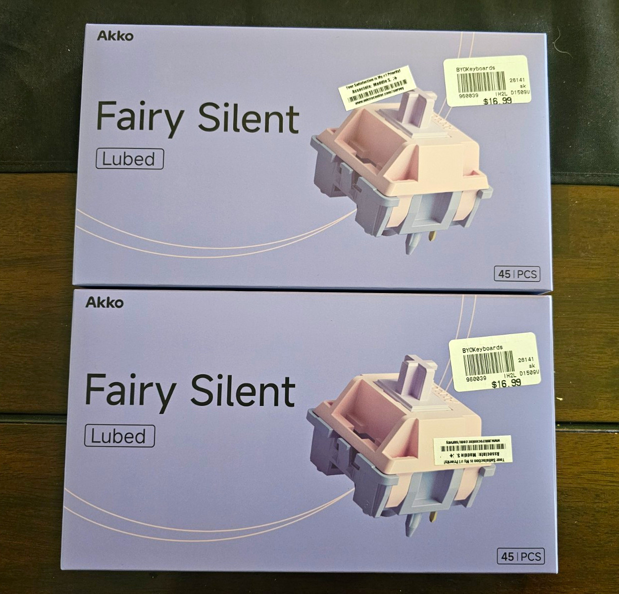 Akko Fairy Silent Lubed Mechanical Keyboard Switches 45pcs Pink