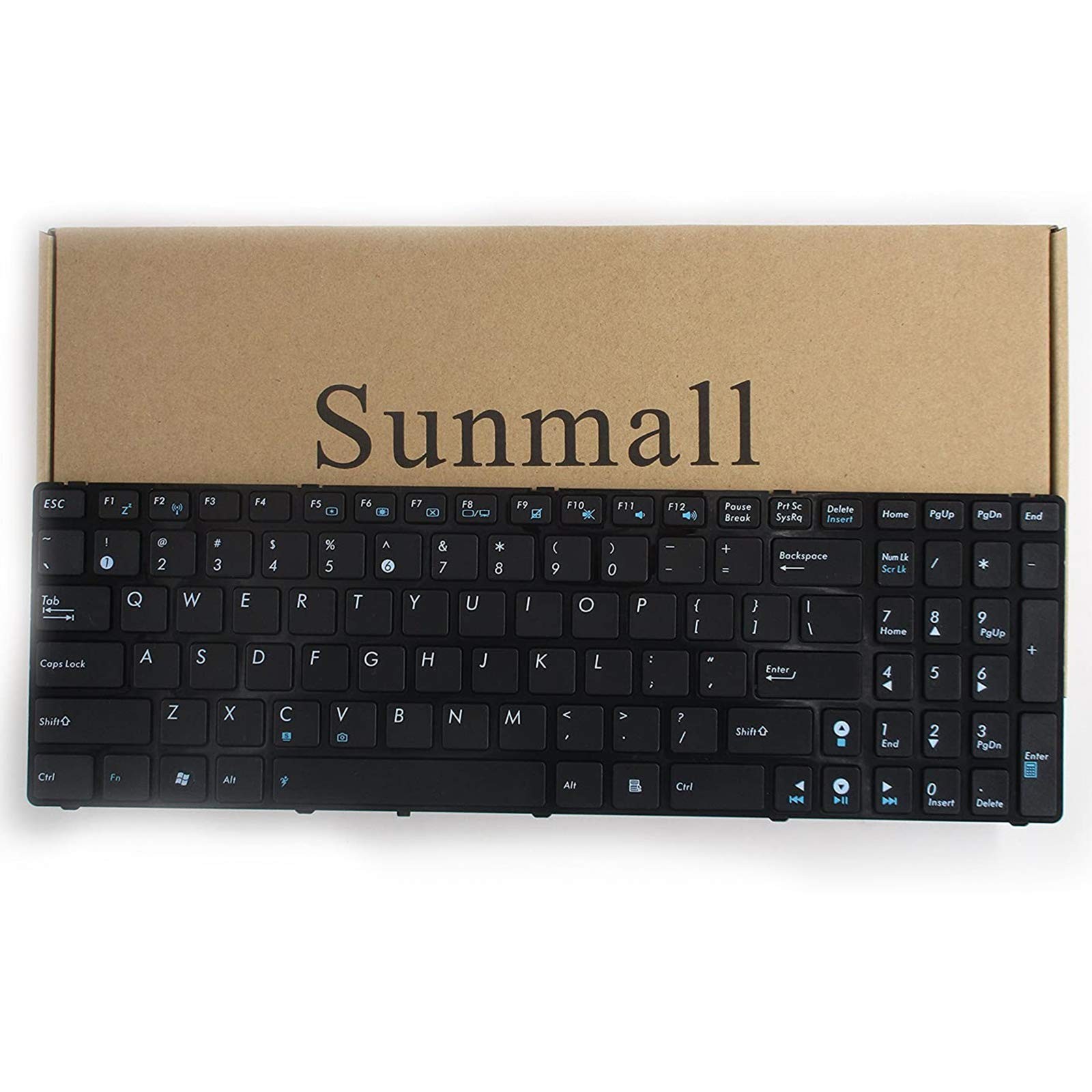 Keyboard Replacement Without Backlit Compatible with A52 F50 X53E A53S Black
