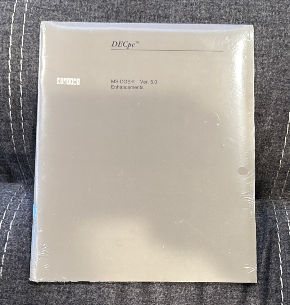 DECpc MS-DOS Ver. 5.0 Enhancements Version 5 ~ Brand New ~ Factory Sealed