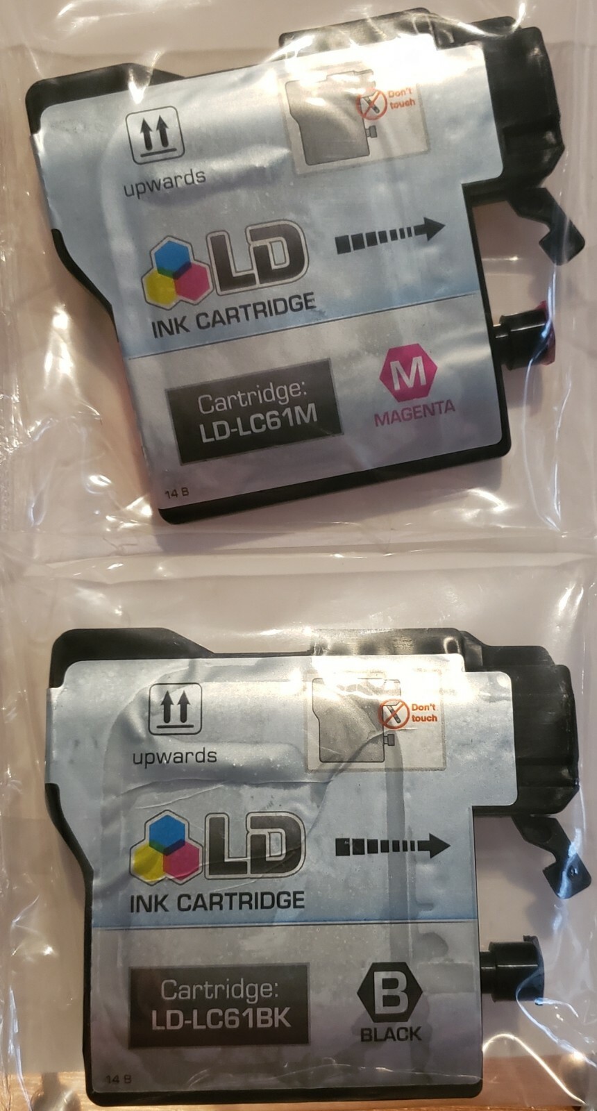 LD Printer Ink Cartridges 1 Black LC61BK,1 Magenta LC61M 