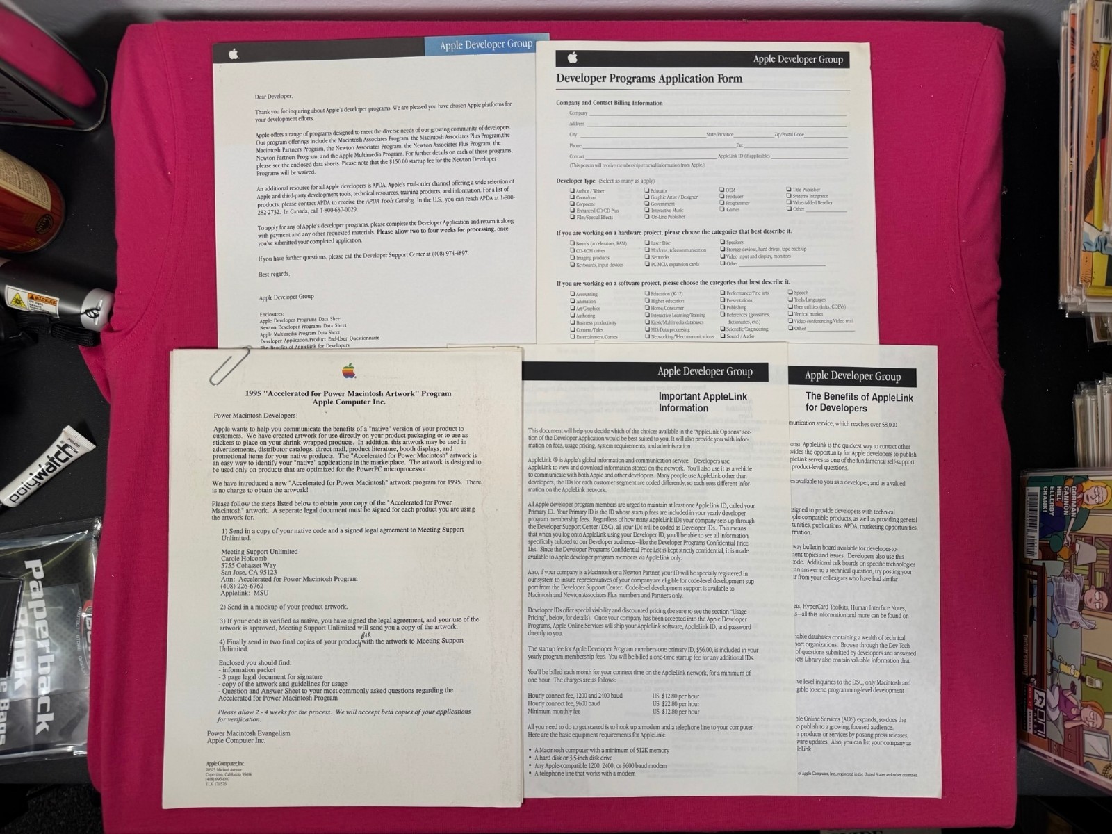 Apple Developer Group Program Packet 1995 AppleLink Application Power Macintosh