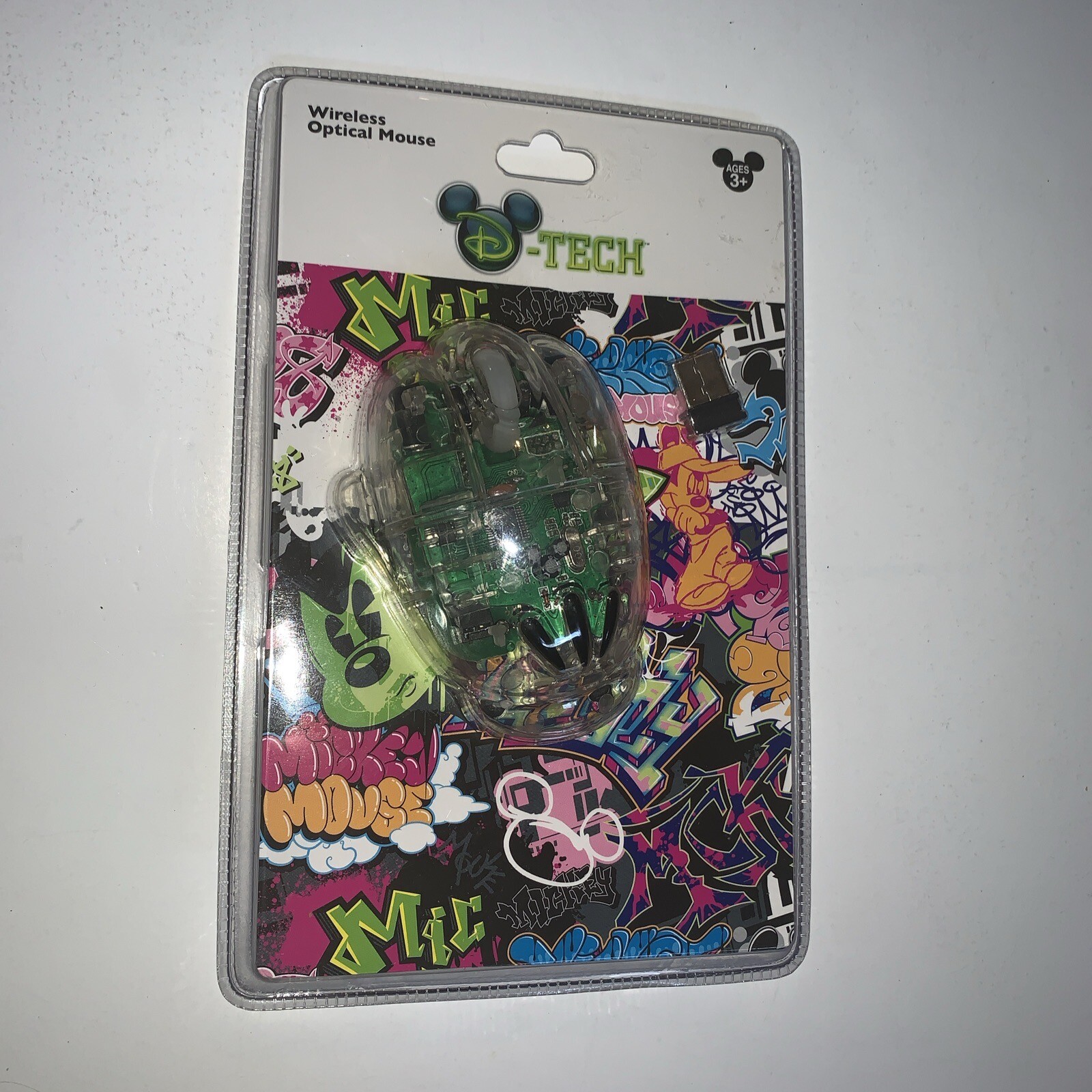 Disney Parks D-Tech Wireless Optical Mouse Mickey Mouse Clear Glove Hand NEW