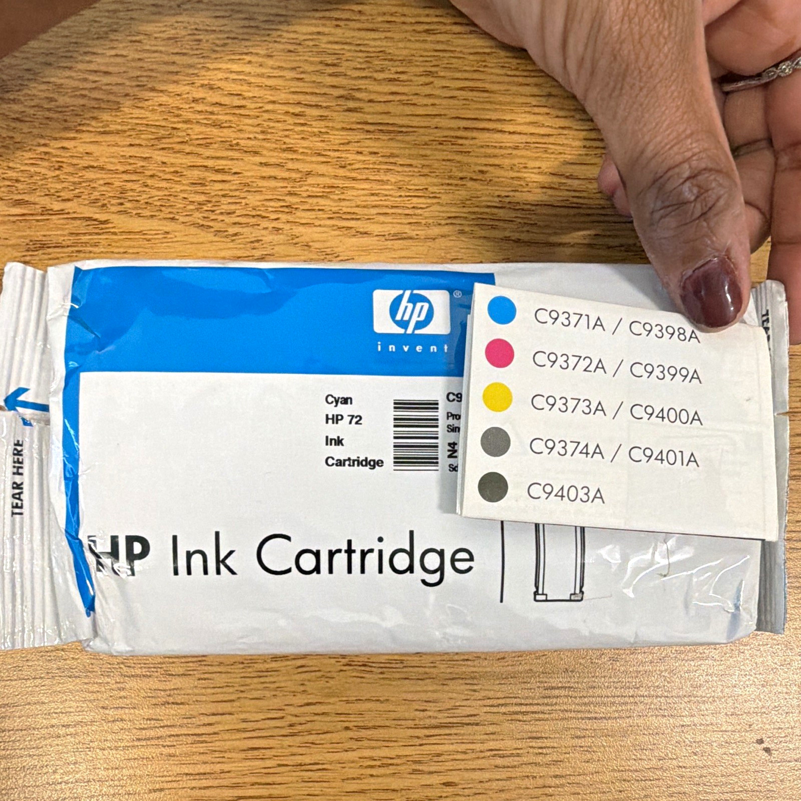 HP 72 Genuine/Original Cyan Inkjet Ink Cartridge C9371A For DesignJet