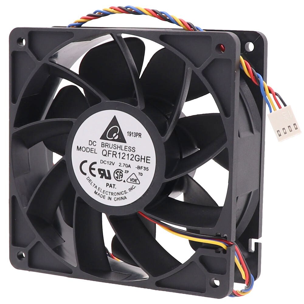 1PCS NEW Delta QFR1212GHE High Speed GPU Cooling Fan 120X120X38mm DC 12V 2.7A