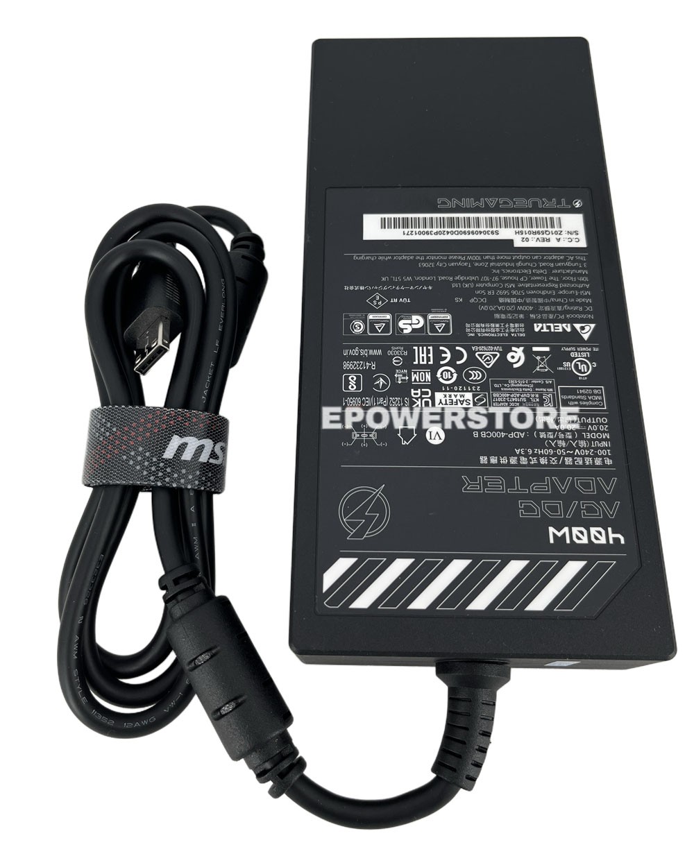 Genuine 400W AC Adapter Charger For MSI CreatorPro X18 HX A14V RTX5000 Laptop