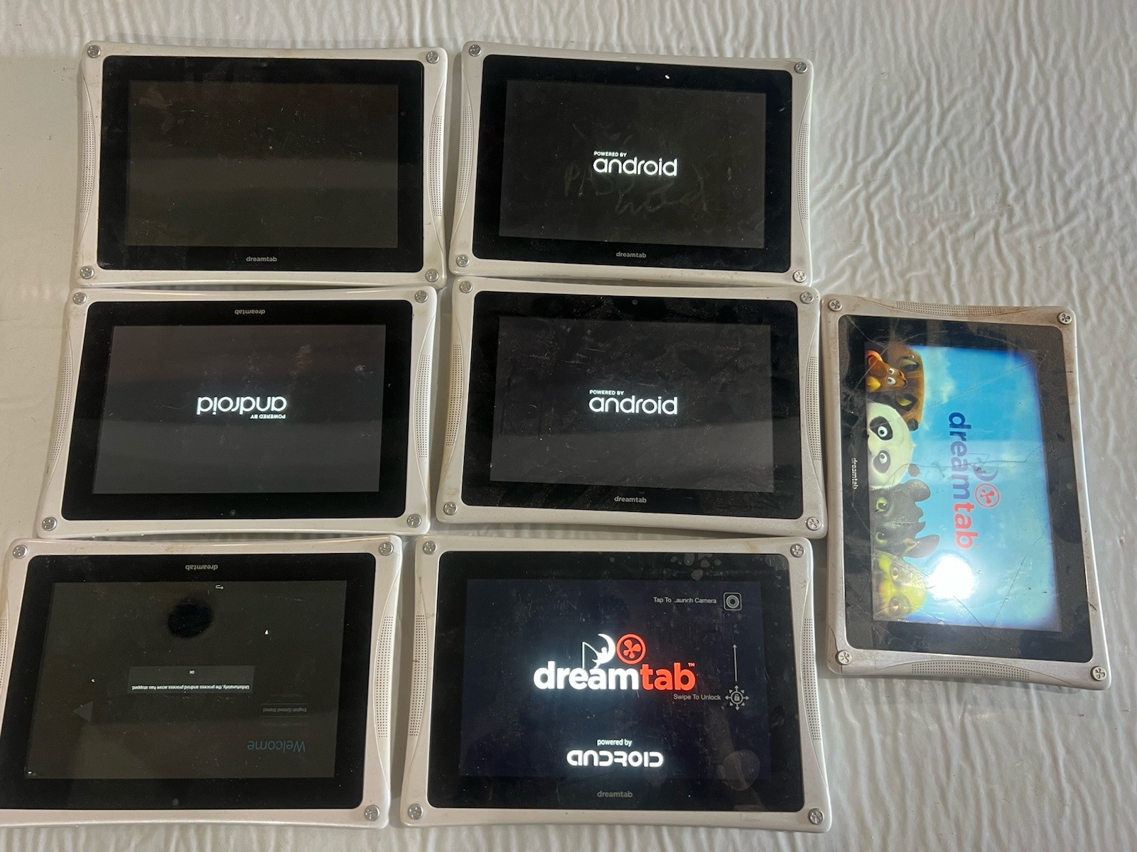 LOT OF 7 AS IS Nabi 8" DreamTab Kids Android 16GB Tablet