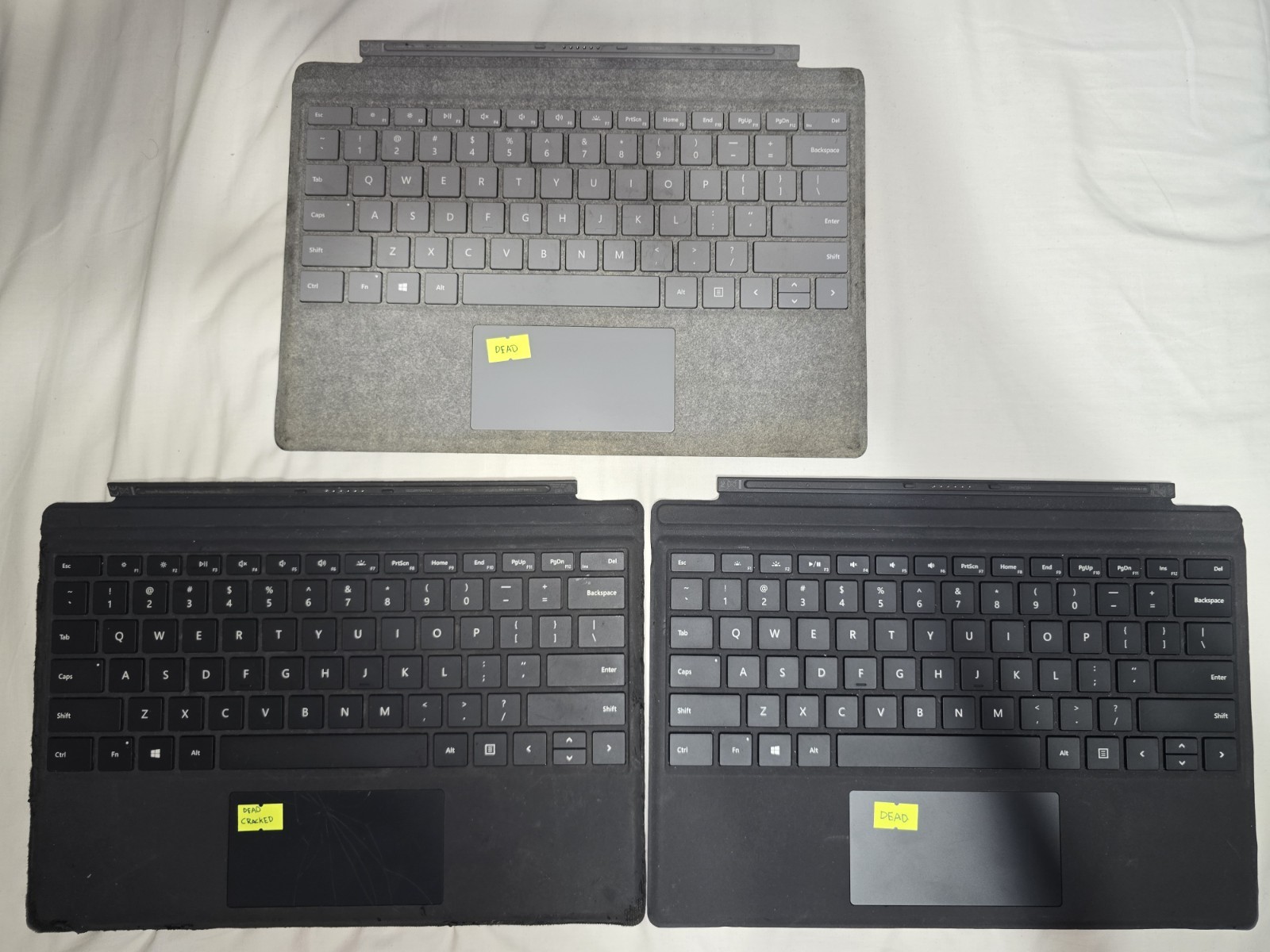Lot of 3 - DEAD AS IS - Microsoft Surface Pro Keyboard 1725