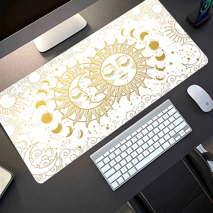 1pc Oversized Gaming Mouse Pad Compatible for Computer, Desk with Edge Design,