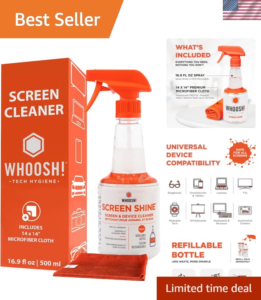 Screen Shine Pro – Refillable Screen Cleaning Kit, 16.9 fl oz