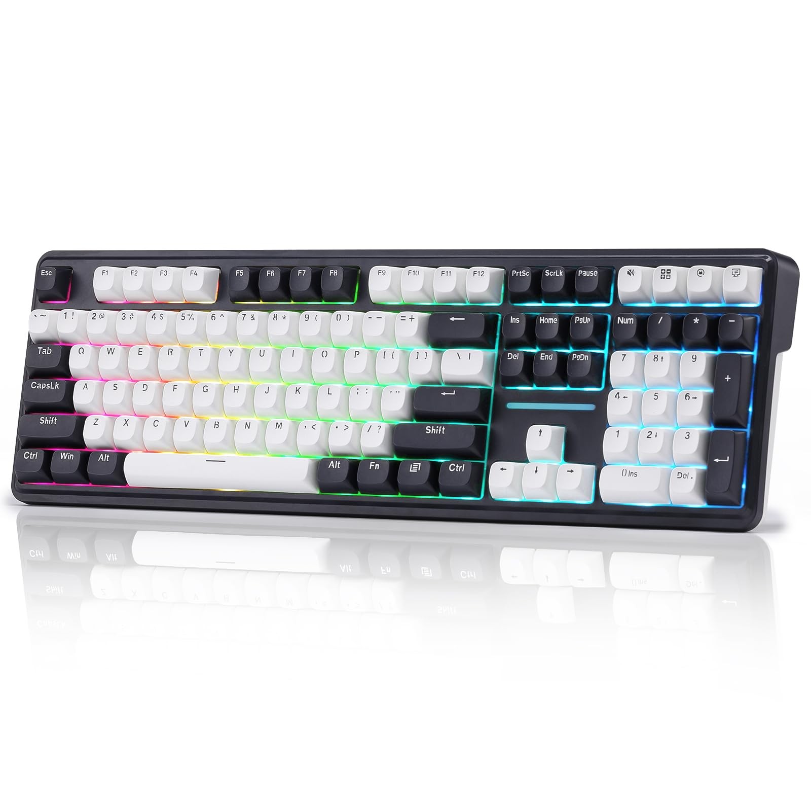 K745 PRO Wireless Gasket RGB Gaming Keyboard, 108 Keys Mechanical Keyboard w/...