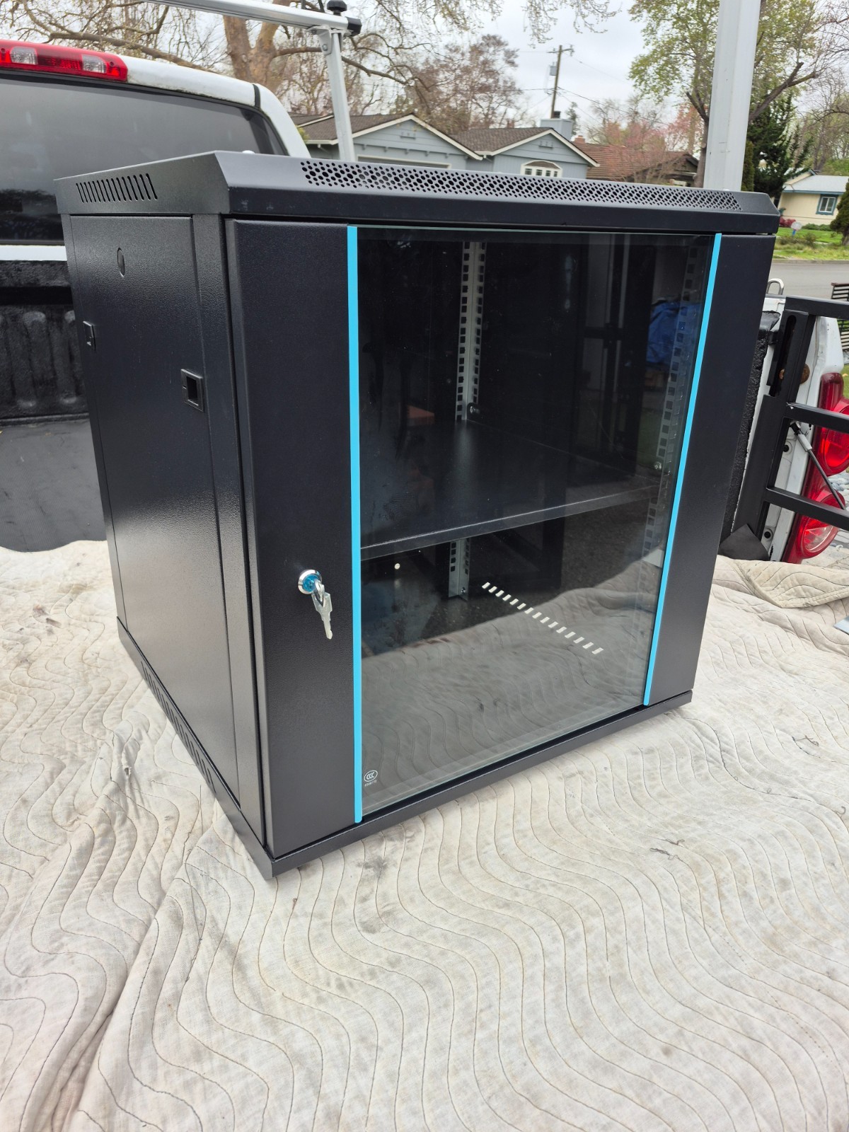 12U 19" 24" Deep Server/Networking Wall Mount Cabinet W/Shelf And Casters