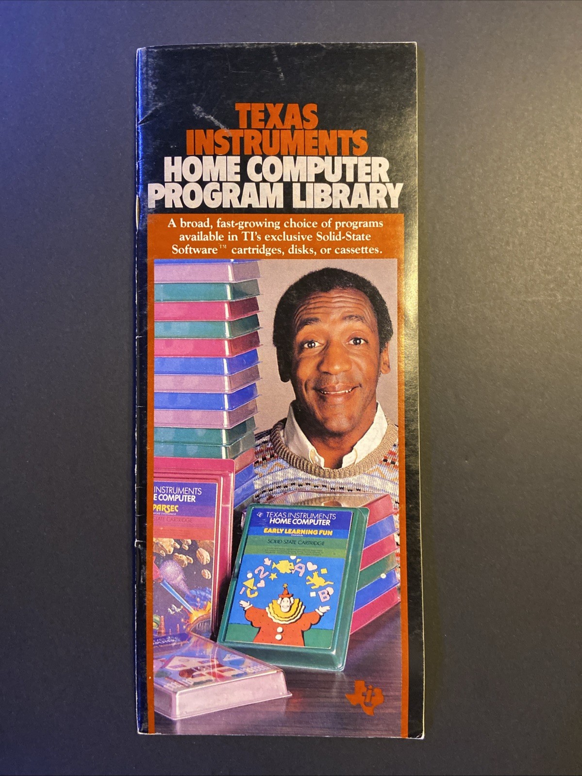 VTG Texas Instruments Bill Cosby Home Computer Program Library CL757A Brochure