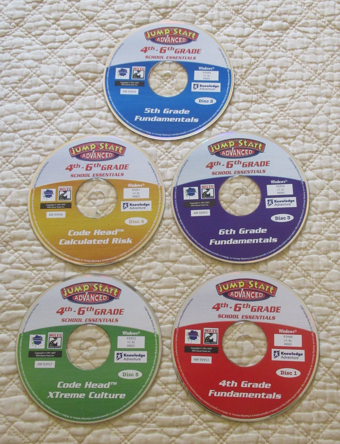 JumpStart Advanced 4th - 6th Grade School Essentials (5-Disc Set) (PC CD-ROM)