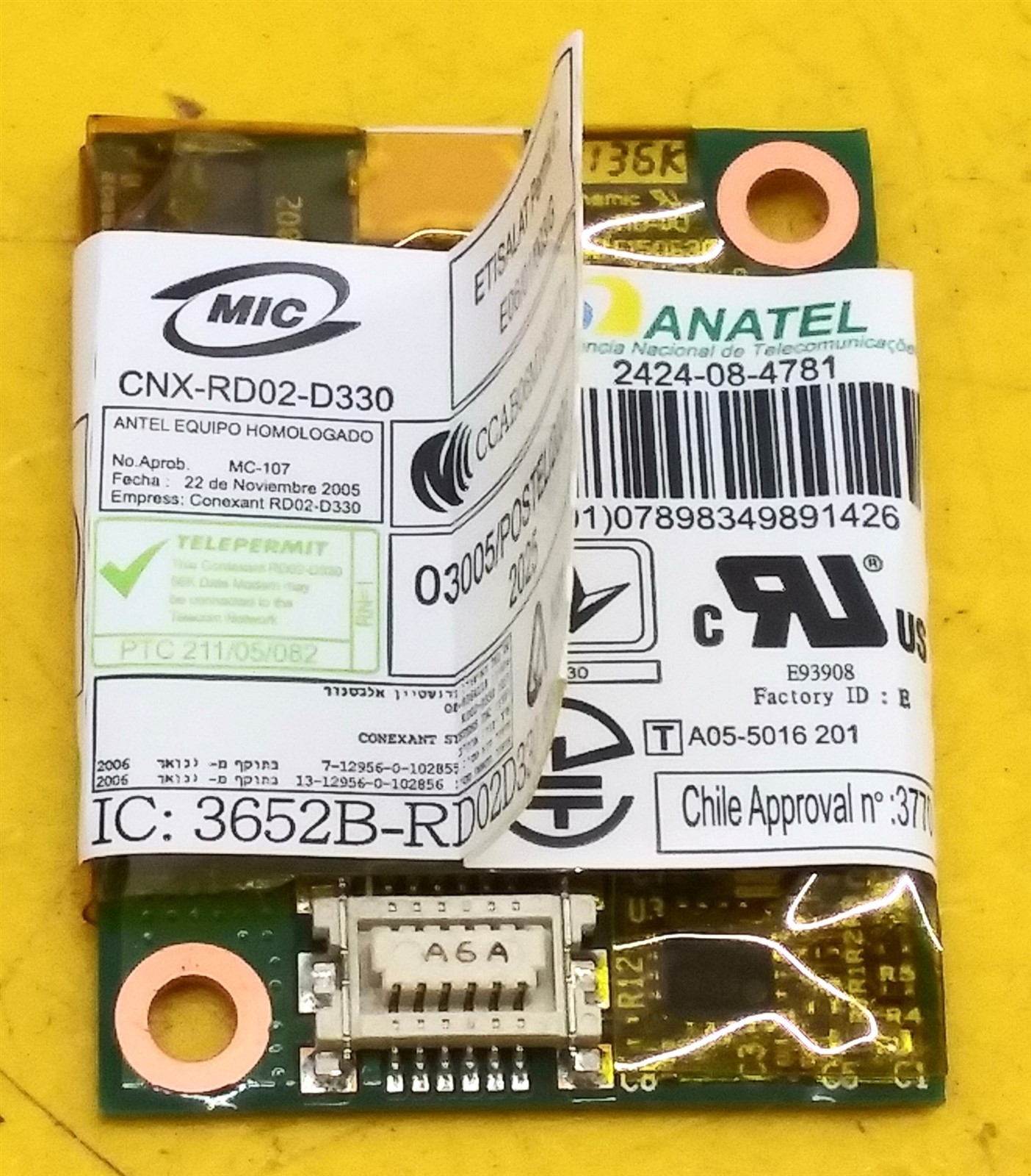 ⭐️⭐️⭐️⭐️⭐️ Laptop Modem Card 60Y3207 Lenovo ThinkPad W520
